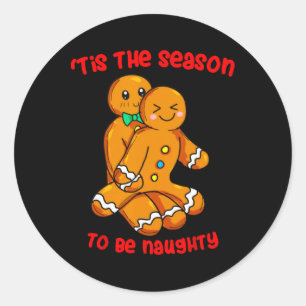 Adesivo Esta É A Época Natal Gingerbird Casal Naught