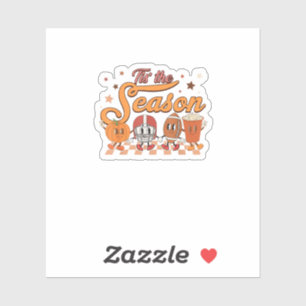 Adesivo Esta É A Época Pumpkin Leaf Latte Football Creativ