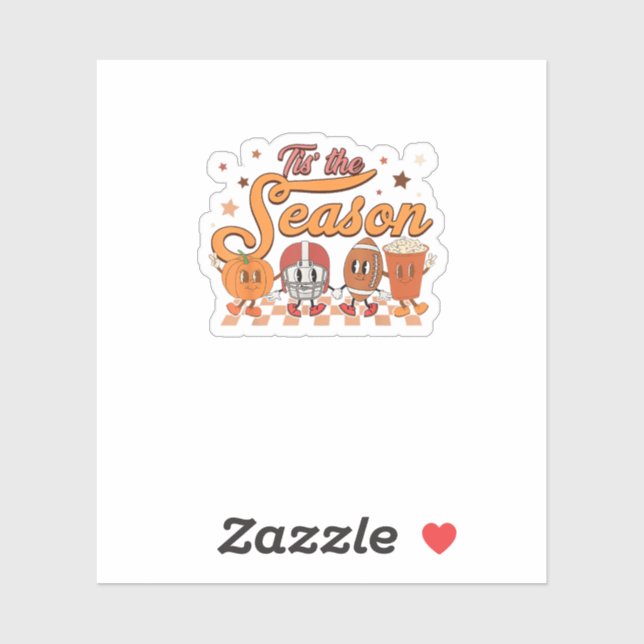 Adesivo Esta É A Época Pumpkin Leaf Latte Football Creativ (Folha)