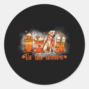 Adesivo Esta É A Época Pumpkin Spice Latte Ouro Hallowee