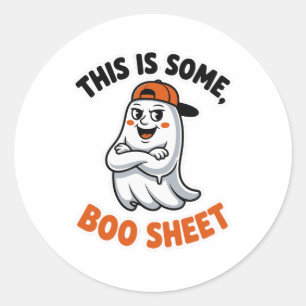 Adesivo Esta É A Figurinha De Boo Sheet Ghost Groovy Hallo