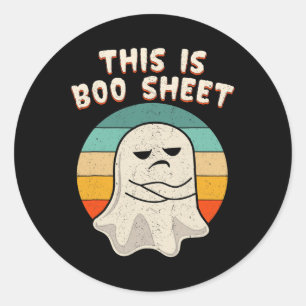 Adesivo Esta É A Folha De Boo Ghost Retro Halloween Costum