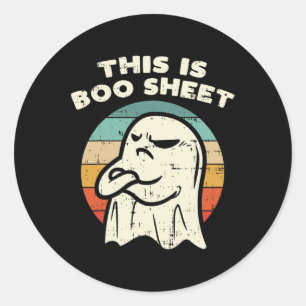 Adesivo Esta É A Folha De Boo Ghost Retro Halloween Costum