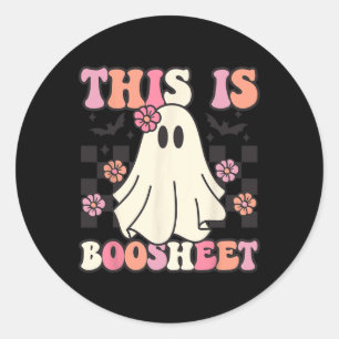 Adesivo Esta É A Folha De Boo Halloween Ghost Costume Retr