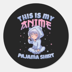 Adesivo Esta É A Minha Anime Pajama Mulheres Adolescentes