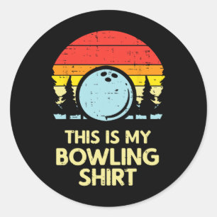 Adesivo Esta É A Minha Camisa De Boliche, O Retro Bowler M