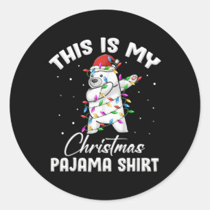 Adesivo esta é a minha camisa do pijama de natal, urso pol