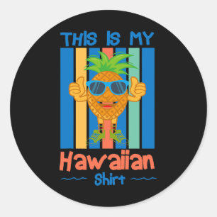 Adesivo Esta é a minha camisa havaiana Pineapple Tira X2
