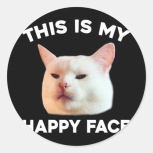 Adesivo Esta É A Minha Cara Feliz Que Maçam O Gato De Sarc