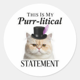 Adesivo Esta É A Minha Declaração Puro-Lática - Gato Engra