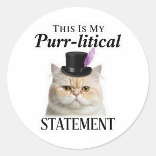 Adesivo Esta É A Minha Declaração Puro-Lática - Gato Engra