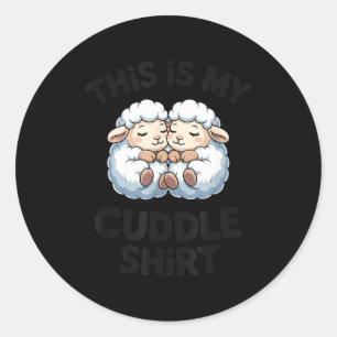 Adesivo Esta É Minha Camisa de Cuddlar Casal de Ovelhas Fo