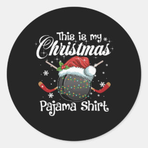 Adesivo Esta É Minha Camisa De Natal De Hockey Familiar Xm