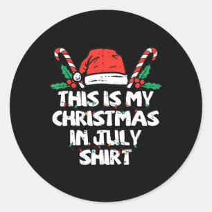 Adesivo Esta É Minha Camisa De Natal Em Julho Pijama De Na