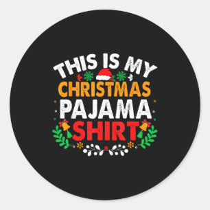 Adesivo Esta é Minha Camisa de Pijama de Natal Pjs Diverti