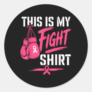 Adesivo Esta É Minha Camiseta de Luta Boxe Contra o Câncer