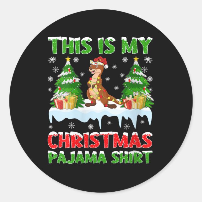 Adesivo Esta É Minha Pajama De Natal (Frente)