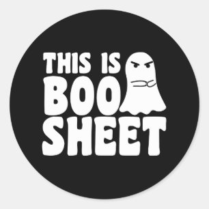 Adesivo Esta é uma fantasia engraçada de fantasma de Boo S
