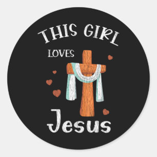 Adesivo Esta Garota Ama Jesus Adolescentes Crianças Mulher