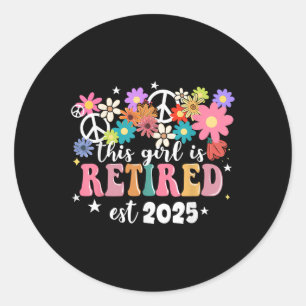 Adesivo Esta Garota Está Aposentada 2025 Retro Shirt Flora