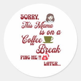 Adesivo Esta Mães em um presente de Dia de as mães de café