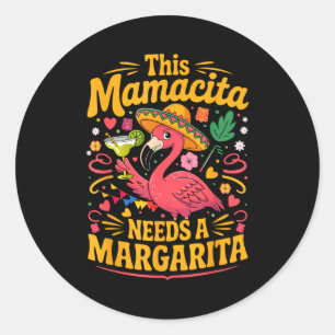 Adesivo Esta mamacita precisa de uma margarita flamingo en