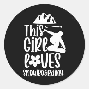 Adesivo Esta Menina Adora Snowboard Lover Snowboard Snowb