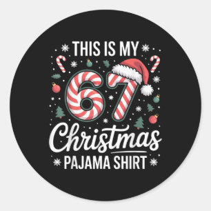 Adesivo Esta Minha 67 Camisa de Natal 67 Meme Geração Alph