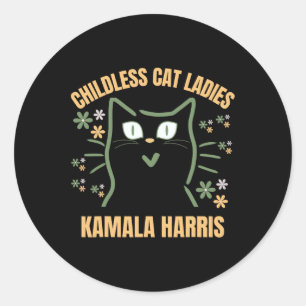 Adesivo Esta Mulher De Gato Sem Crianças Apoia O President
