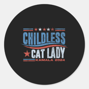 Adesivo Esta Mulher De Gato Sem Crianças Está Votando A El