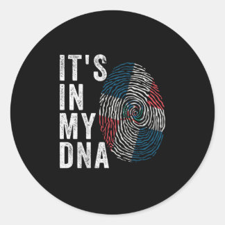 Adesivo Está no meu DNA - Bandeira da República Dominicana