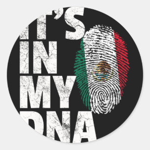 Adesivo Está No Meu Dna Bandeira Mexicana Do México Cinco