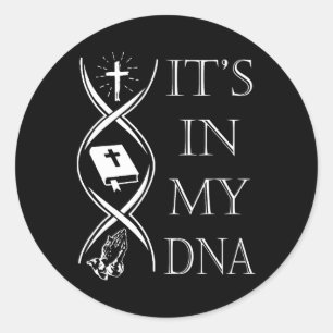 Adesivo Está no meu DNA Confie em Deus Jesus Cristo Homens