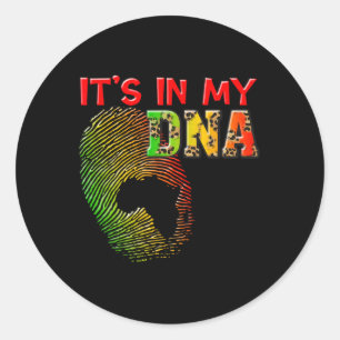 Adesivo Está no meu DNA, História Negra, Roota o Dedo Afri