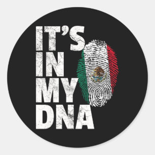 Adesivo Está no meu Dna Mexicano Bandeira Cinco de Mayo G