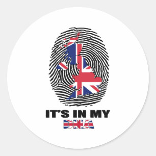 Adesivo Está no meu DNA Reino Unido Patriótico Britânic