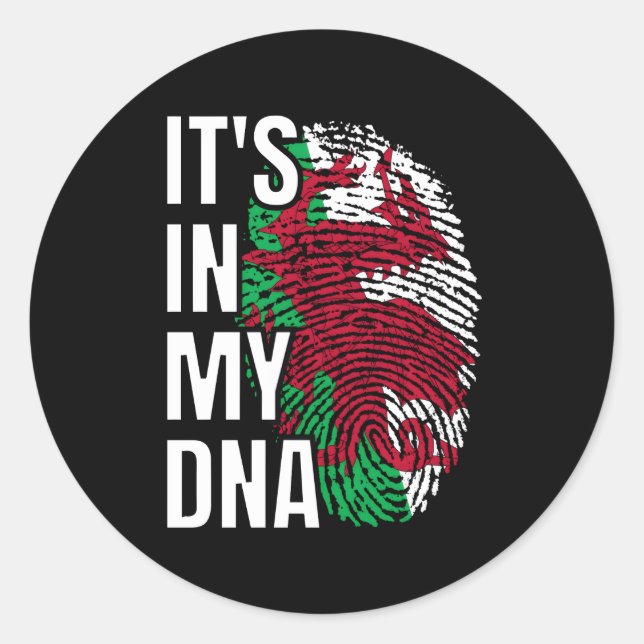 Adesivo Está No Meu Dna Welsh Flag Wales (Frente)
