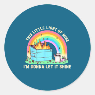 Adesivo Esta pequena luz do meme de fogo de lixeira de gua