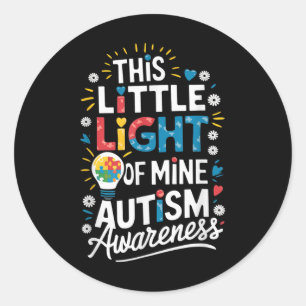 Adesivo Esta Pequena Luz do Meu Mundo Autismo Consciência