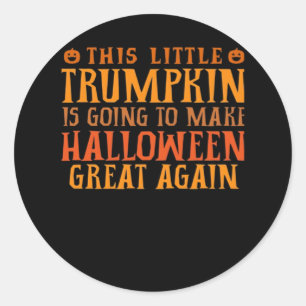 Adesivo Esta Pequena Trumpkin Vai Fazer O Halloween Gr