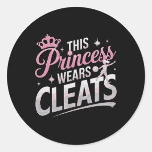 Adesivo Esta Princesa Usa Crachás Futebol Engraçado Pé de