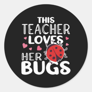 Adesivo Esta Professora Adora As Insetos - Insetos Ladybug