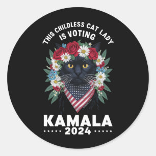 Adesivo Esta Senhora Gata Sem Filhos Está Votando Kamala