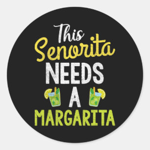 Adesivo Esta Senhorita Precisa De Um Cinco Margarita Engra