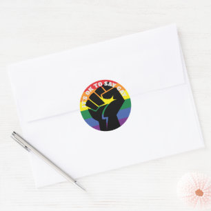 Adesivo Está tudo bem dizer direitos de homossexuais Gay 