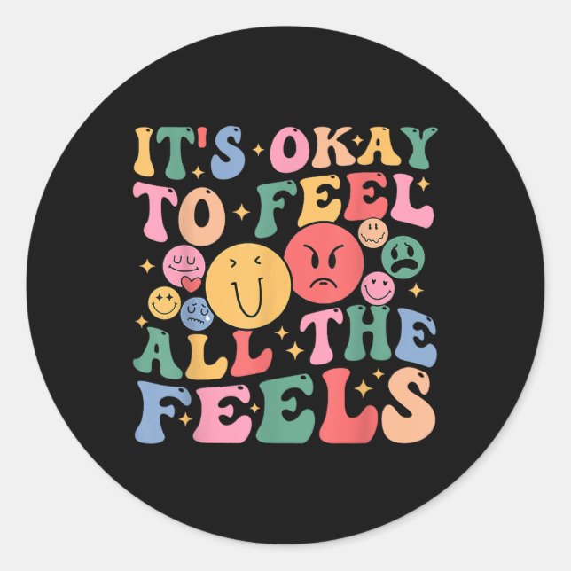 Adesivo Está Tudo Bem Sentir Todos Os Sentimentos De Saúde (Frente)