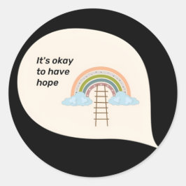 Adesivo "Está tudo bem ter esperança Arco-Íris Hoodie"