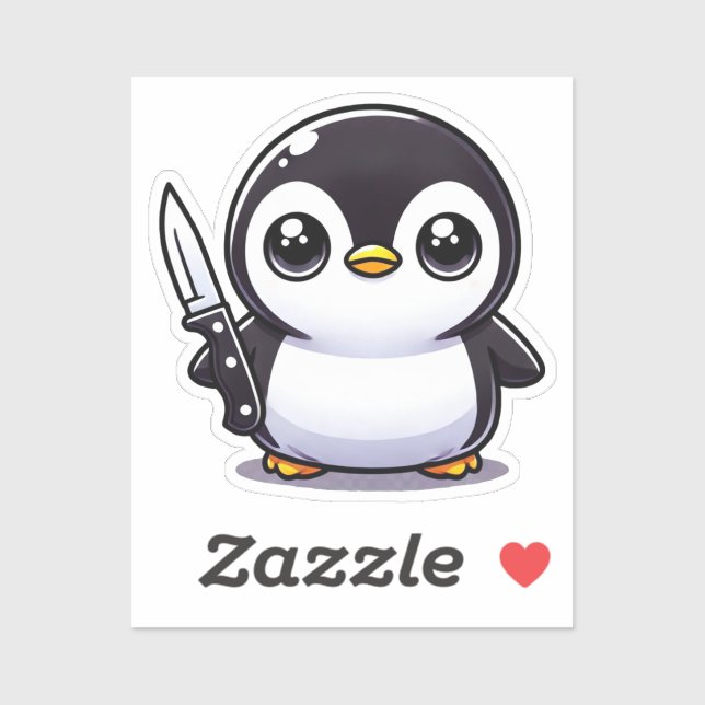 Adesivo Estabilidade: Kawaii Penguin Vinyl Sticker (Folha)