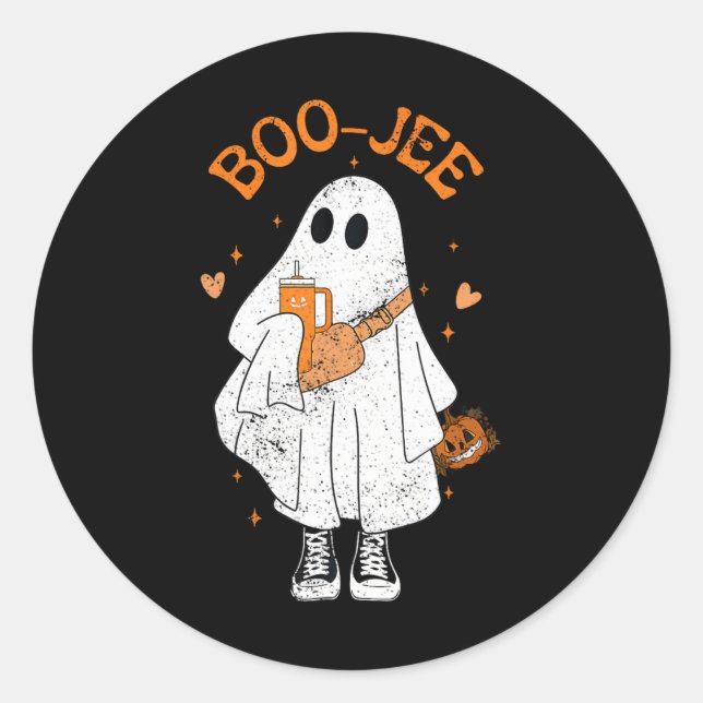 Adesivo Estação Cute Ghost Halloween Boujee Boo Jee (Frente)
