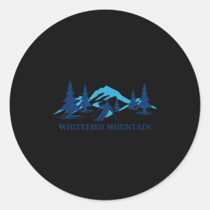 Adesivo Estação de esqui montanha whitefish montana esqui 